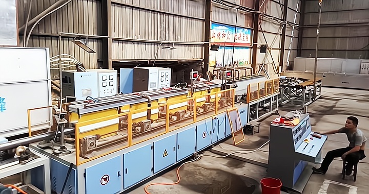 Линия по производству индукционного нагрева для термообработки горнодобывающих шлифовальных стержней