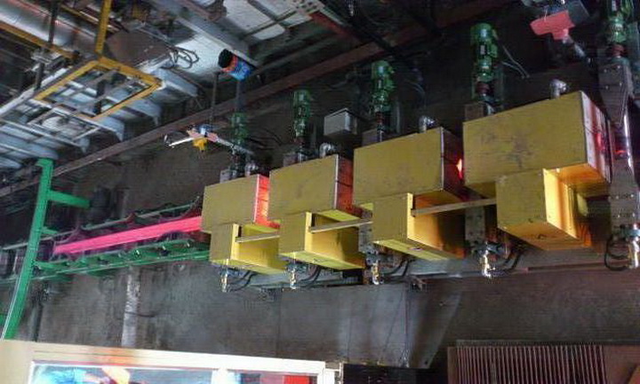 Индукционная печь для нагрева непрерывнолитых заготовок
