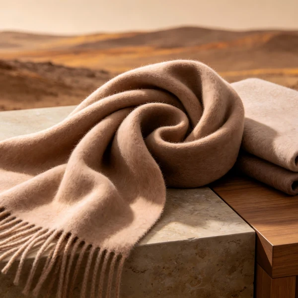 Опираясь на осеннюю текстуру земли, Yabon Textile создает серию простых кашемировых шарфов.