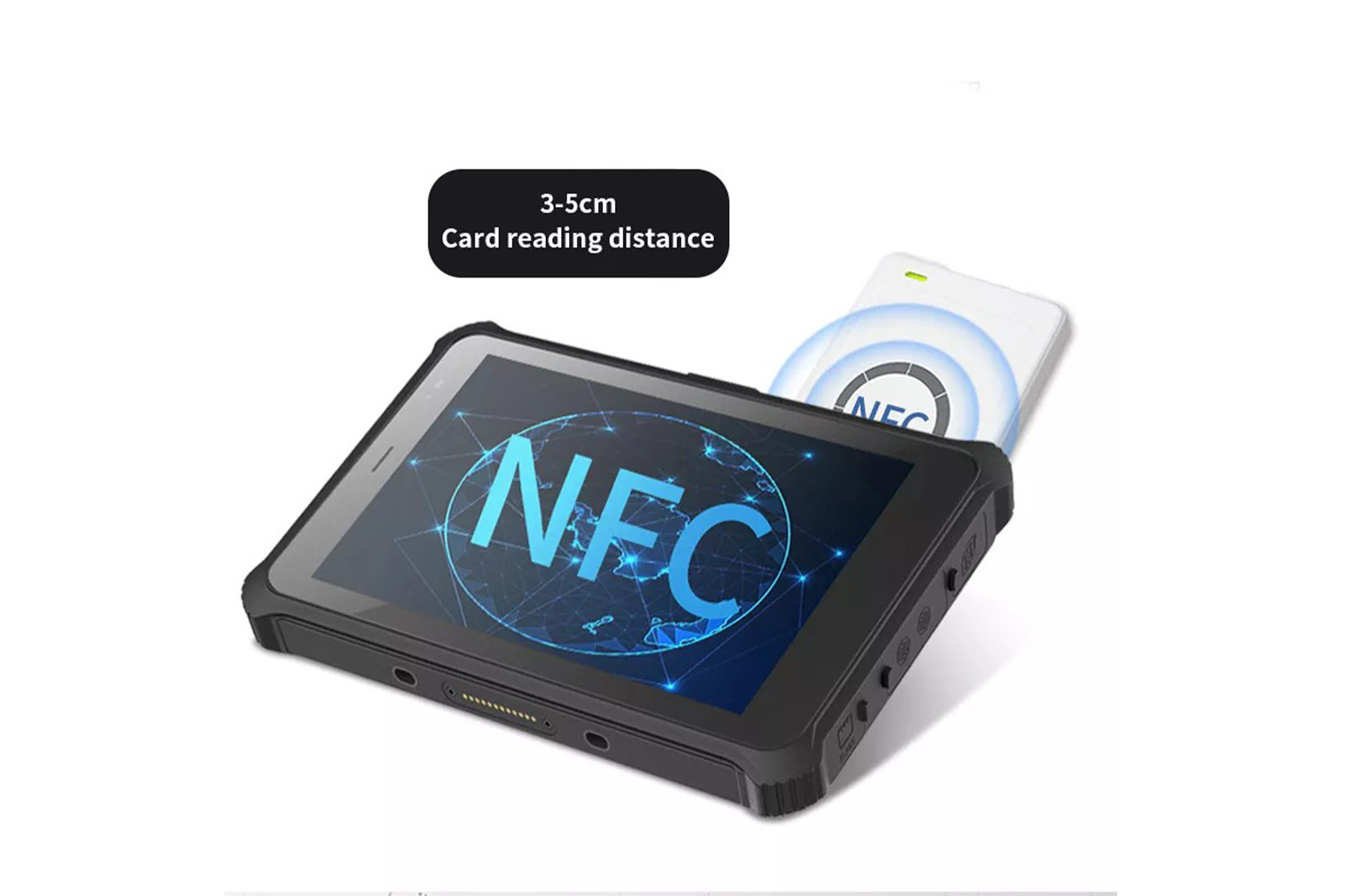 8-дюймовый 1280 * 800 Водонепроницаемый NFC GPS + BDS Прочный планшет