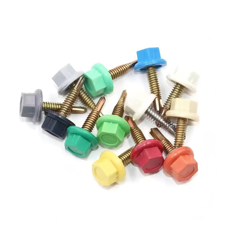 Саморезы со сверлом и шестигранной нейлоновой головкой (Nylon hex head self drilling screws / Кровельные саморезы с нейлоновым колпачком) - Handan Nail Trading