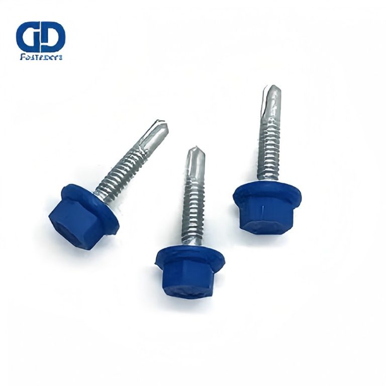 Саморезы со сверлом и шестигранной нейлоновой головкой (Nylon hex head self drilling screws / Кровельные саморезы с нейлоновым колпачком) - Handan Nail Trading