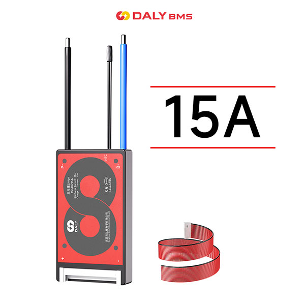 DALY BMS 15A Lifepo4 4S~13S 12V-36V с датчиком температуры Поддержка непрерывного тока 15A BMS для литиевых батарей.