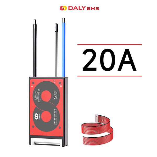 DALY BMS 20A Lifepo4 4S-13S 12V-36V с датчиком температуры Поддержка непрерывного тока 20A BMS для литиевых батарей.