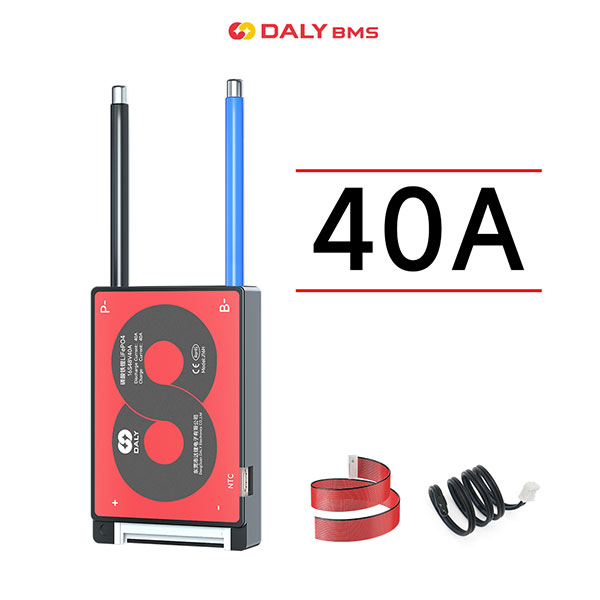 DALY BMS 40A Lifepo4 4S-16S 12V-48V с датчиком температуры Поддержка непрерывного тока 40A BMS для литиевых батарей.