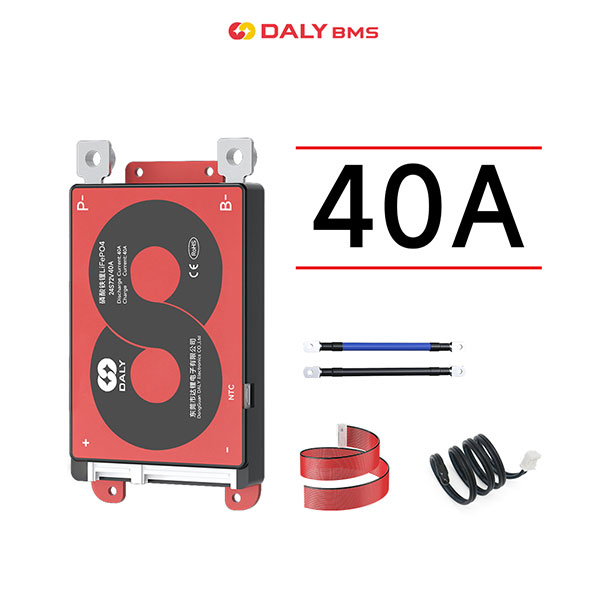 DALY BMS 40A Lifepo4 4S-24S 12V-72V с датчиком температуры Поддержка непрерывного тока 40A BMS для литиевых батарей.