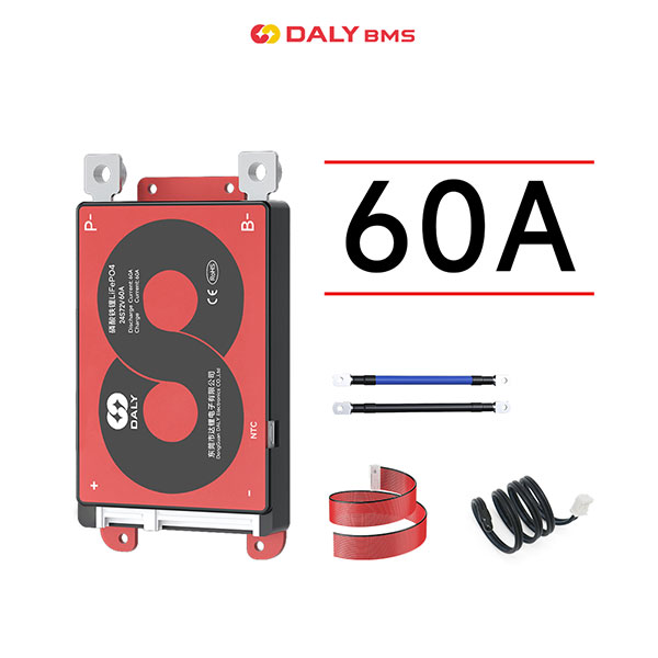 DALY BMS 60A Li-ion 4S-24S 12V-72V с датчиком температуры Поддержка непрерывного тока 60A BMS для литиевых батарей.