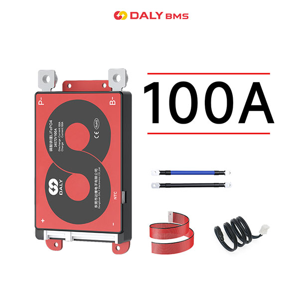 DALY BMS 100A Lifepo4 4S-24S 12V-72V с датчиком температуры Поддержка непрерывного тока 100A BMS для литиевых батарей.