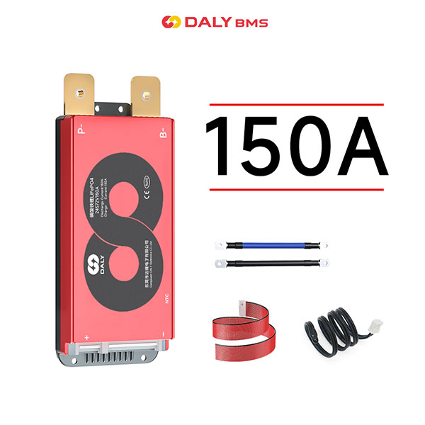 DALY BMS 150A Lifepo4 3S-24S 12V-72V с датчиком температуры Поддержка непрерывного тока 150A BMS для литиевых батарей.