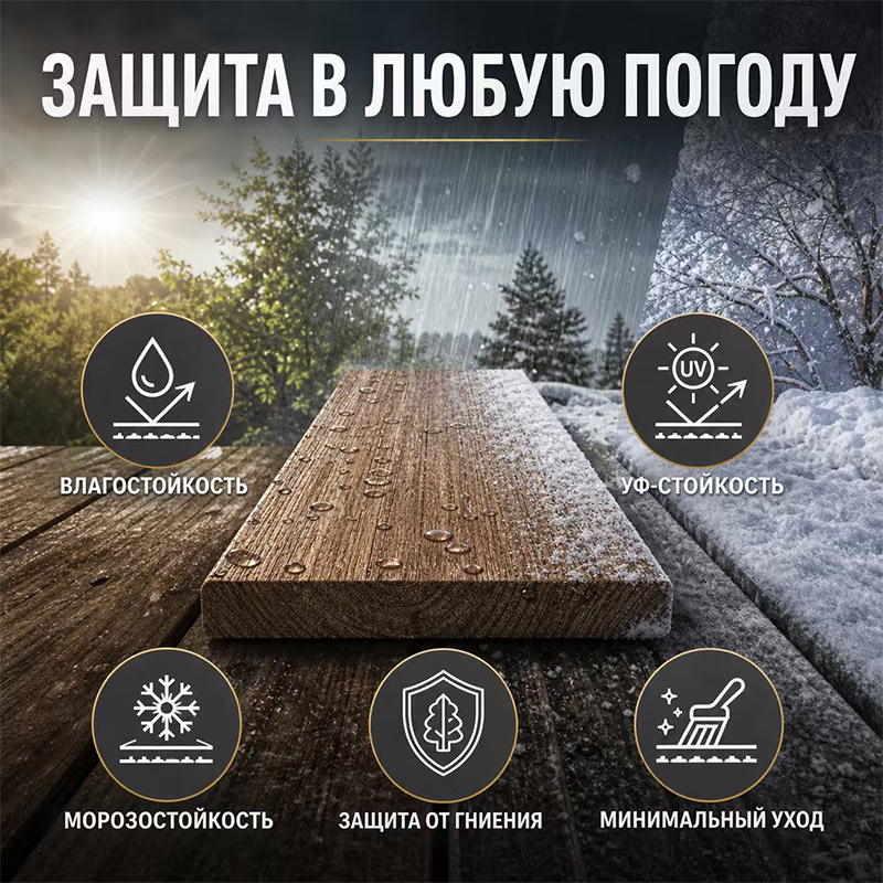 Террасная доска из антисептированной древесины для улицы, террас и садовых дорожек