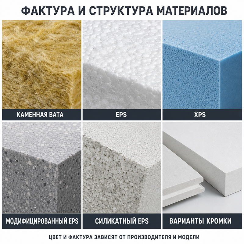 Теплоизоляционные плиты для наружных стен — каменная вата, EPS, XPS, модифицированный и силикатный EPS