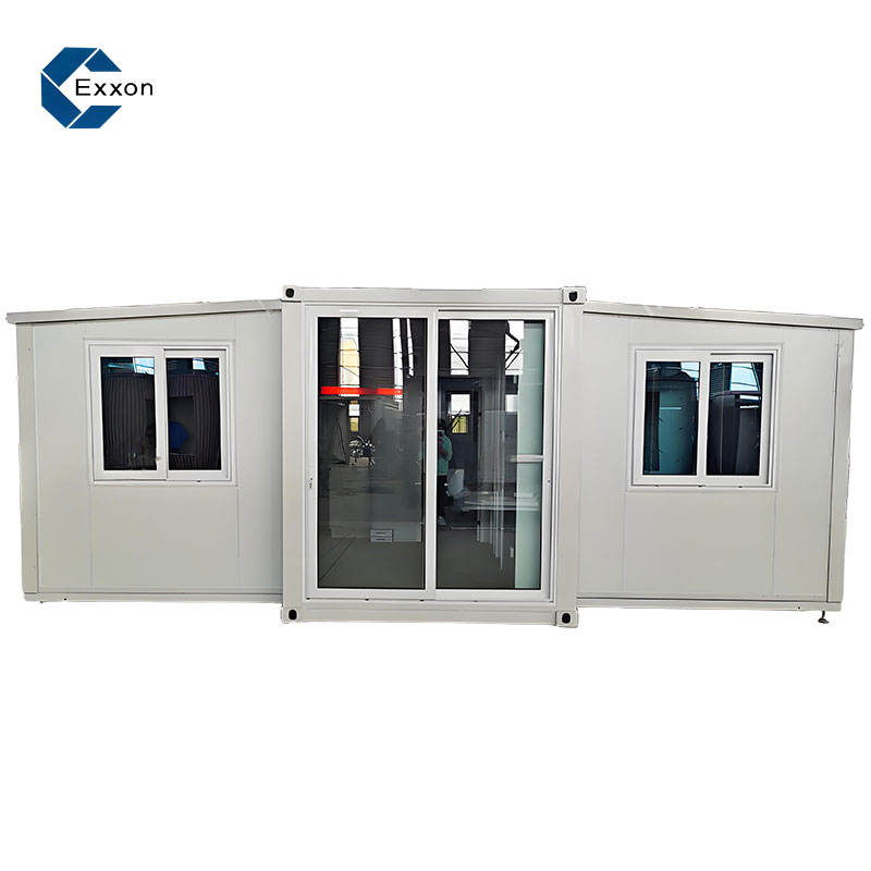 40-футовый расширяемый контейнерный дом с боковыми модулями.