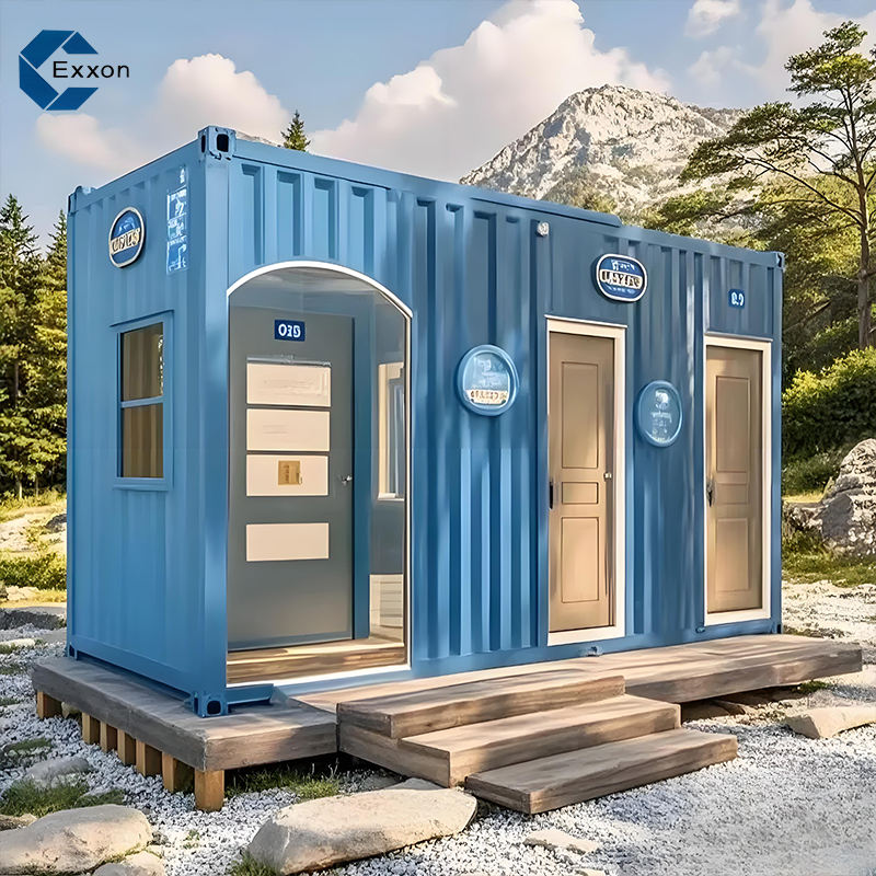 Современный мобильный контейнерный туалет из стального сендвича-панели