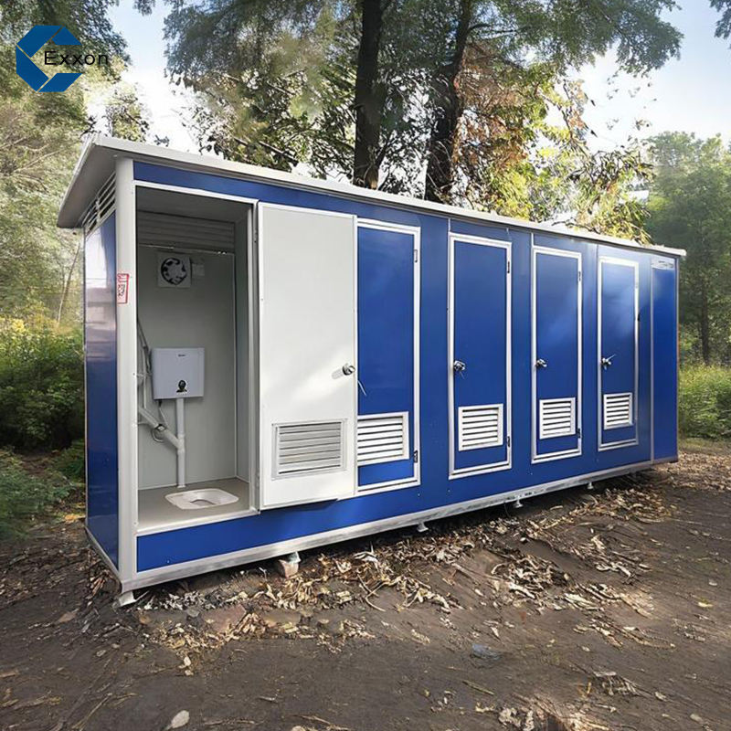 Предфабрированный портативный контейнерный туалет с интегрированным душем