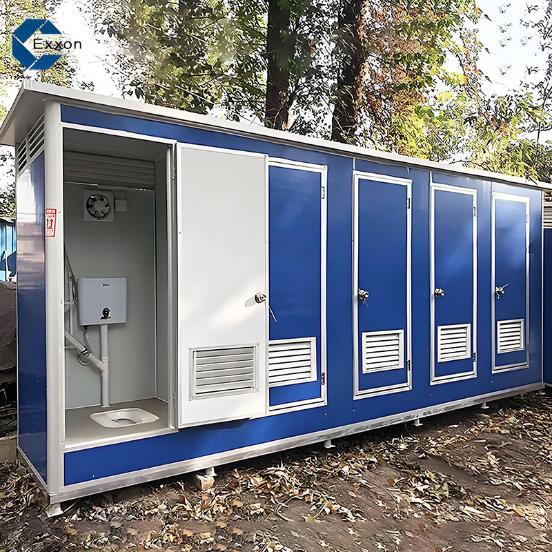 Мобильный портативный контейнерный туалет с душем