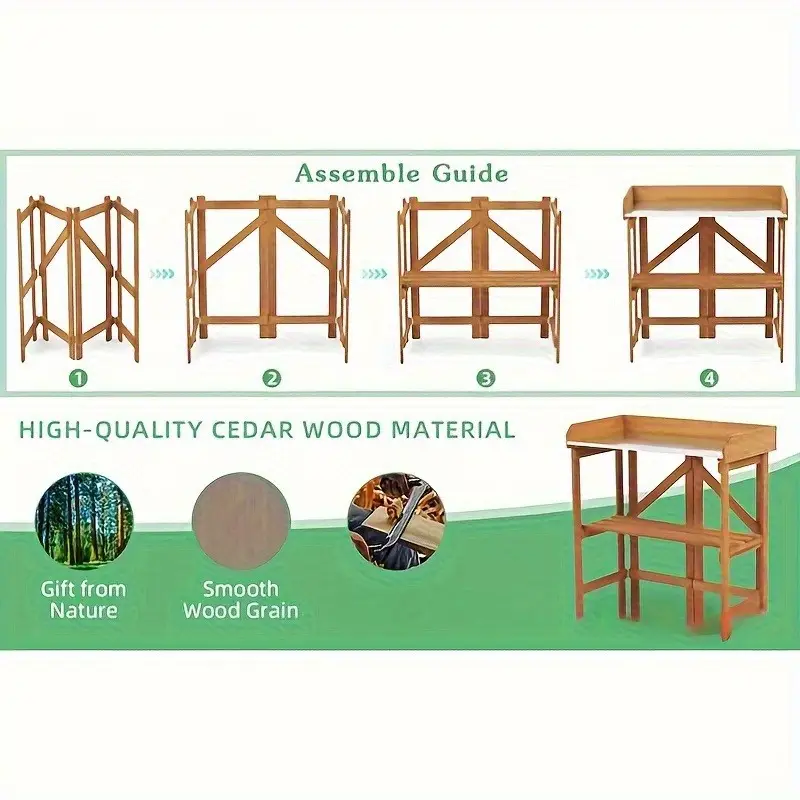 Складной стол для садоводства сплошной деревянный двор наружный балкон стойка для сбора мусора