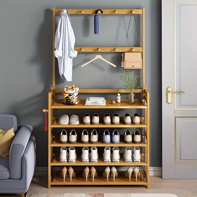 Многослойная новая обувная полка в общежитии 2025 года, сдавленная в аренду, с вешалкой для шляп