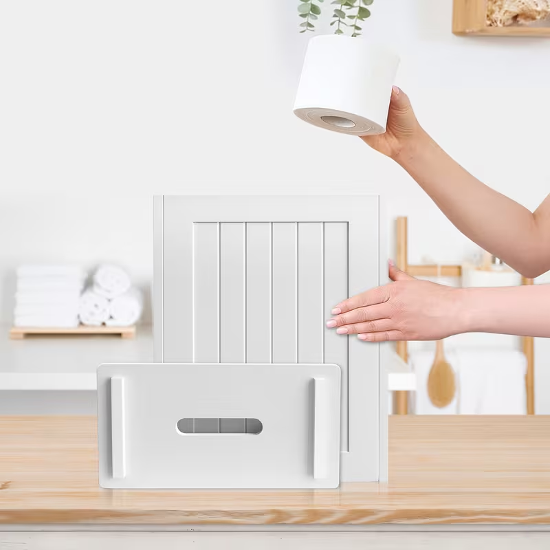 Тонкие ванные ящики для хранения, белые деревянные многоцелевые ванные комнаты