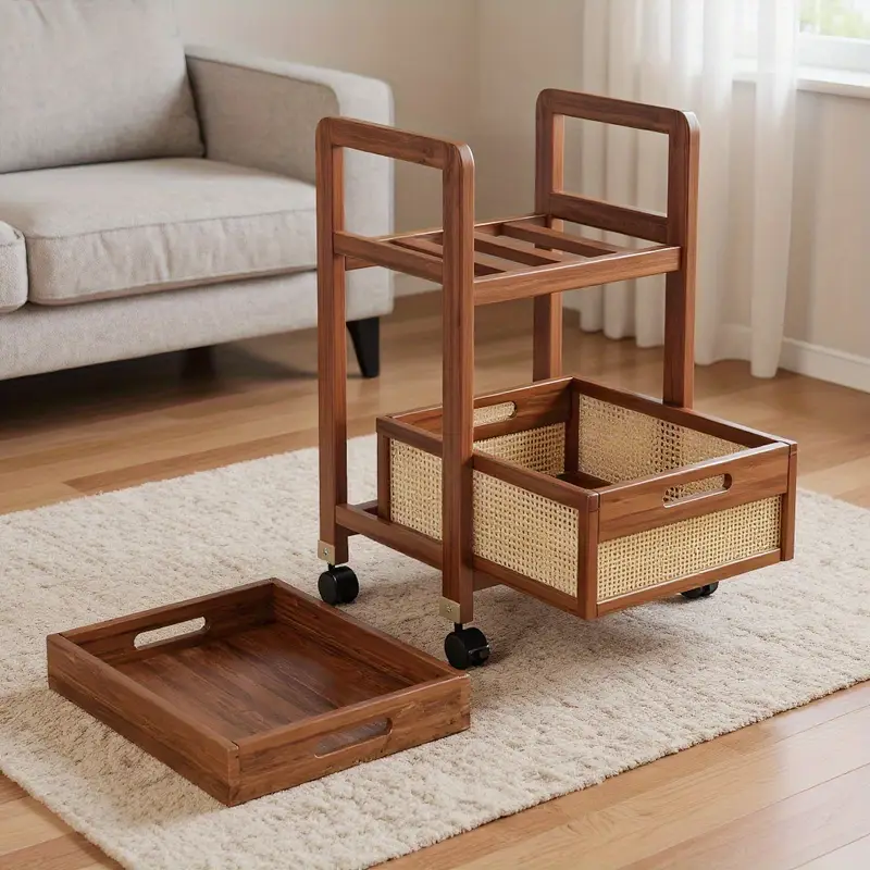 Передвижная гостиная с колесами боковой шкаф старый ветер толкающий токарный станок передняя рама чайный столик