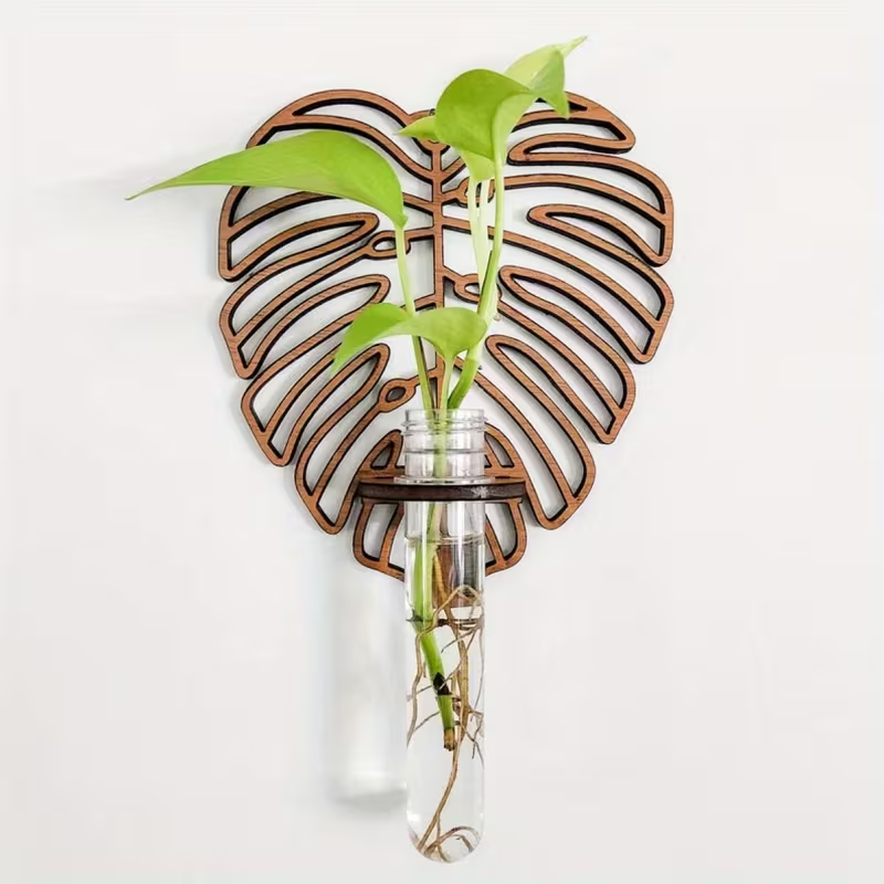 Междугородние новые деревянные подвесные цветочные кронштейны, деревянные гидропонные стойки для растений, резные деревянные изделия с ажурными узорами