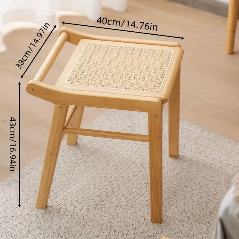 Японский плетеный гримерский столик табурет домашняя гостиная квадратная табуретка бревна легкий ветер маленький квадратный табурет