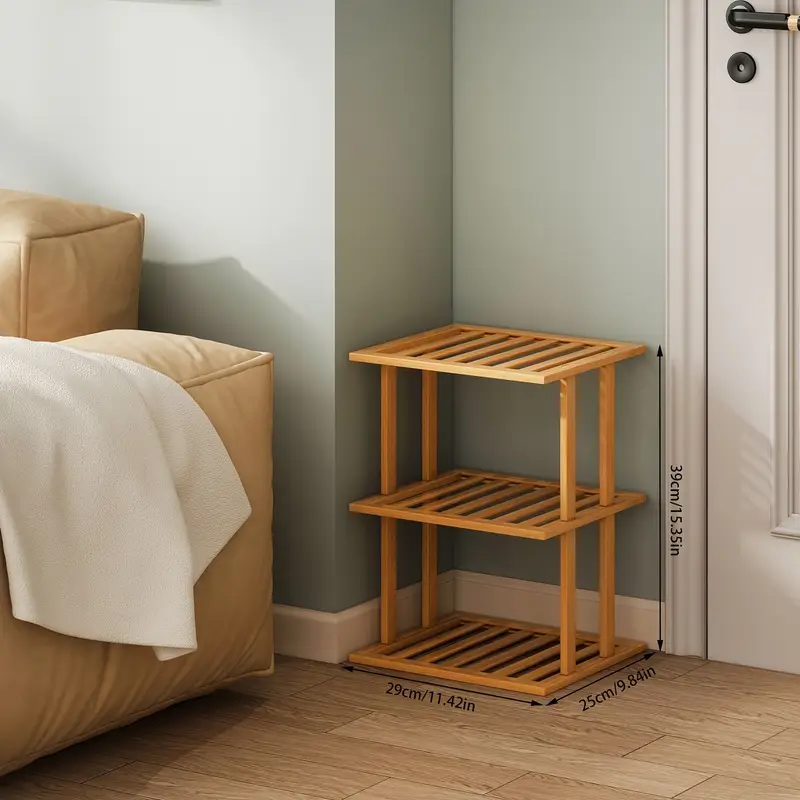 3-8th floor bamboo shoe rack – Space saving vertical design, easy to assemble – Perfect for corridors, entrances, and dormitories, perfect for organizing shoes and accessories, shoe storage solution | Modern shoe rack | Durable bamboo rack, shoe storage organizer, small space shoe rack