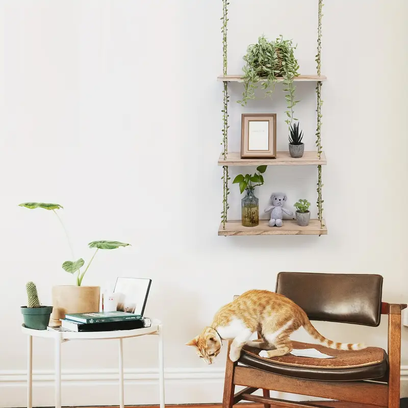 Новый скандинавский ветер ручное ткачество гобелены настенные украшения веревки перегородки деревянные полки декоративные полки настенные рамы гостиная стена пасторальный ветер