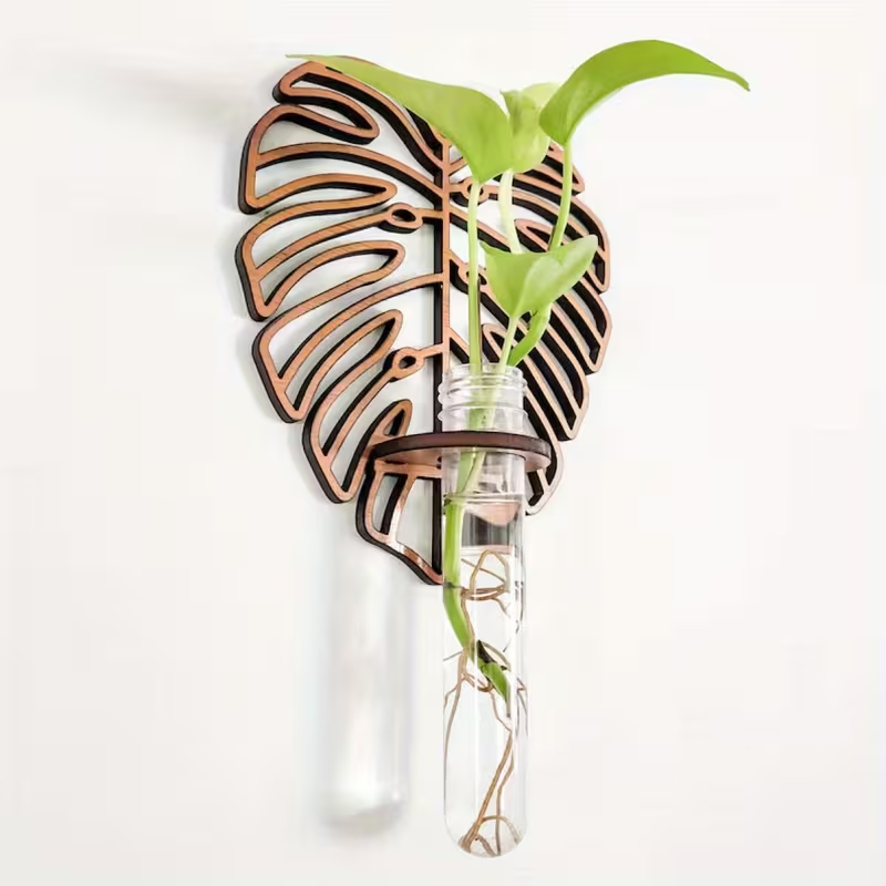 Междугородние новые деревянные подвесные цветочные кронштейны, деревянные гидропонные стойки для растений, резные деревянные изделия с ажурными узорами