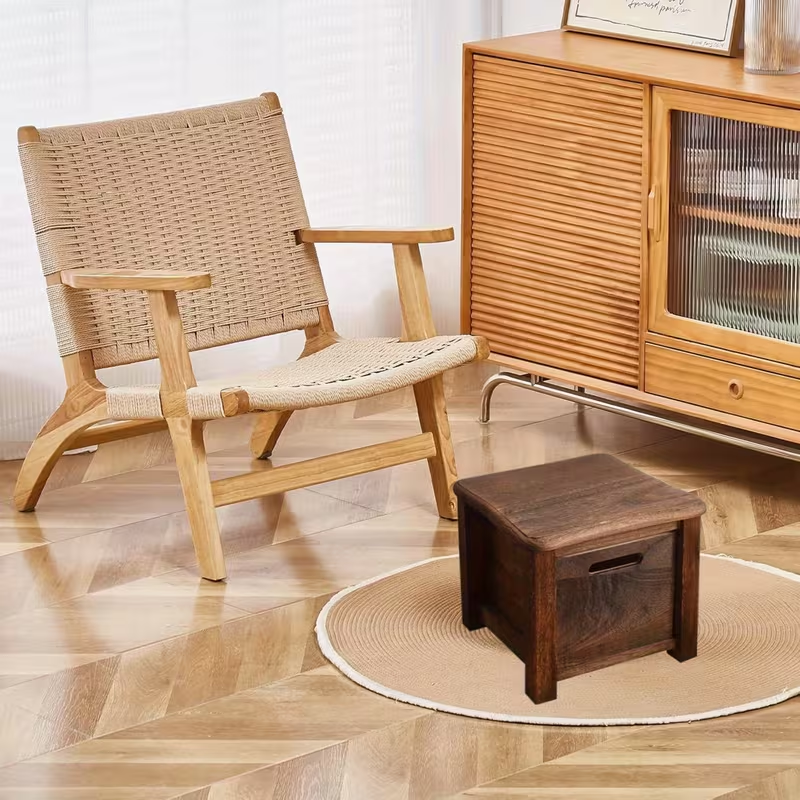 Ножный стул Османский с хранением, Османская коробка для хранения с ногами, Ванная стул с хранилищем, Универсальный стул для смены обуви с ящиком для хранения, для гостиной диван спальня вход 30x30x25cm