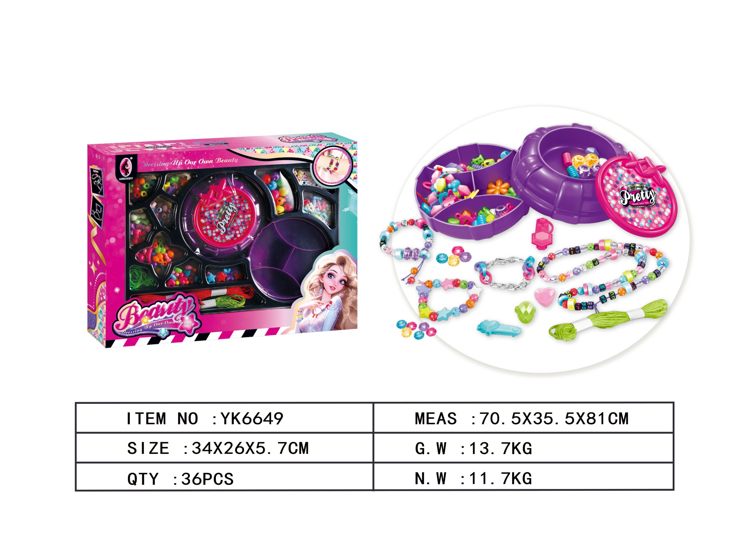 тыквКоллекторбисербраслеукрашенDIY Три по цене одного_DIY Girl Ornament child kit toys_YK6649