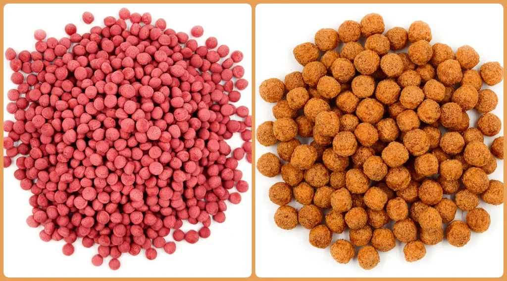 Демонстрация образцов продукции, производимой для водных кормов