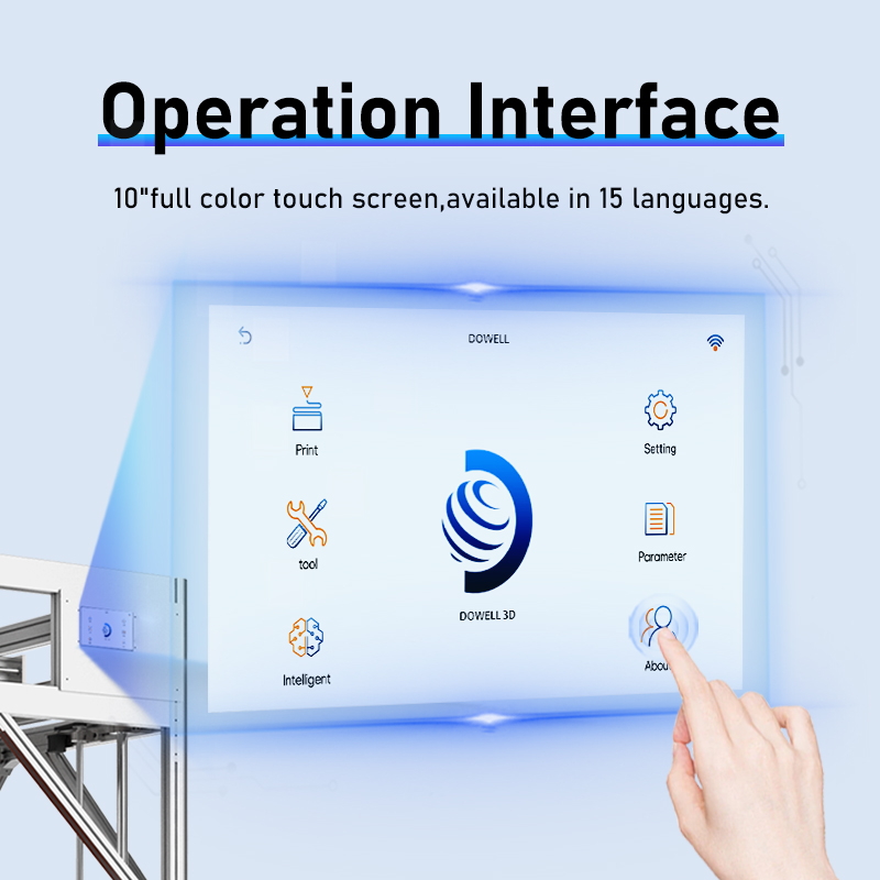 1200*2000*1600 мм широкоформатный 3D-принтер для гранул 5000 г/ч с высокопоточной экструзией и автоматической подачей промышленных частиц с камерой - Luoyang Dowell Electronics Technology Co, Ltd