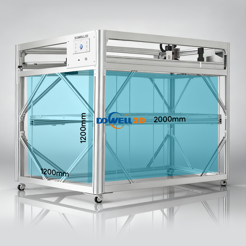 3D-принтер Dowell 1200*2000*1200 мм FDM 1000 г/ч Высокоскоростная экструзия Крупногабаритный 3D-принтер для автомобильных деталей - Luoyang Dowell Electronics Technology Co, Ltd