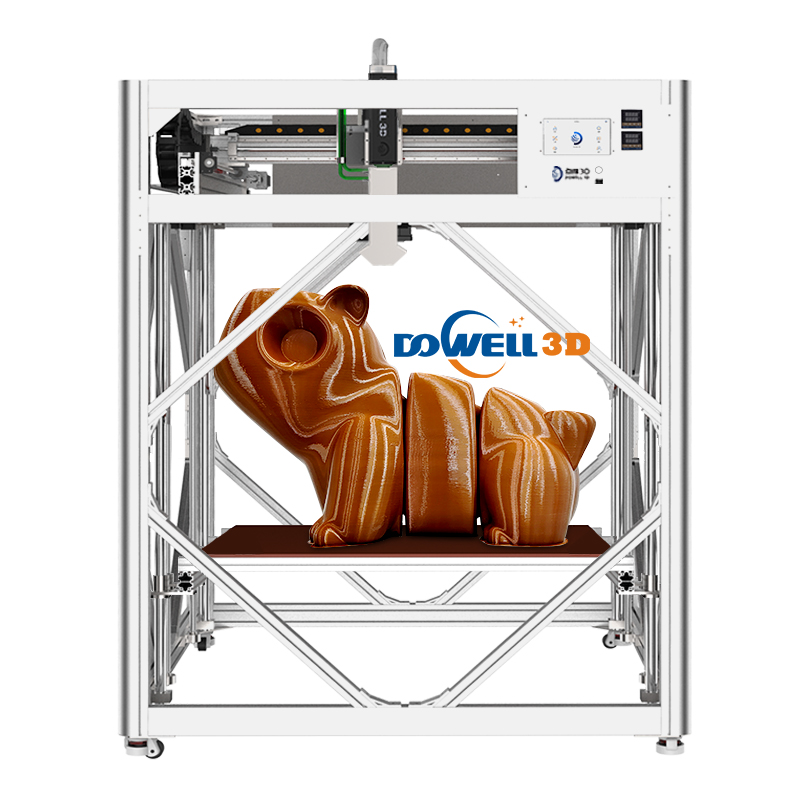 Эффективный 3D-принтер DOWELL с автоматической подачей гранул, крупномасштабные прототипы, 3D-принтер со скоростью печати 300 мм/с и системой водяного охлаждения