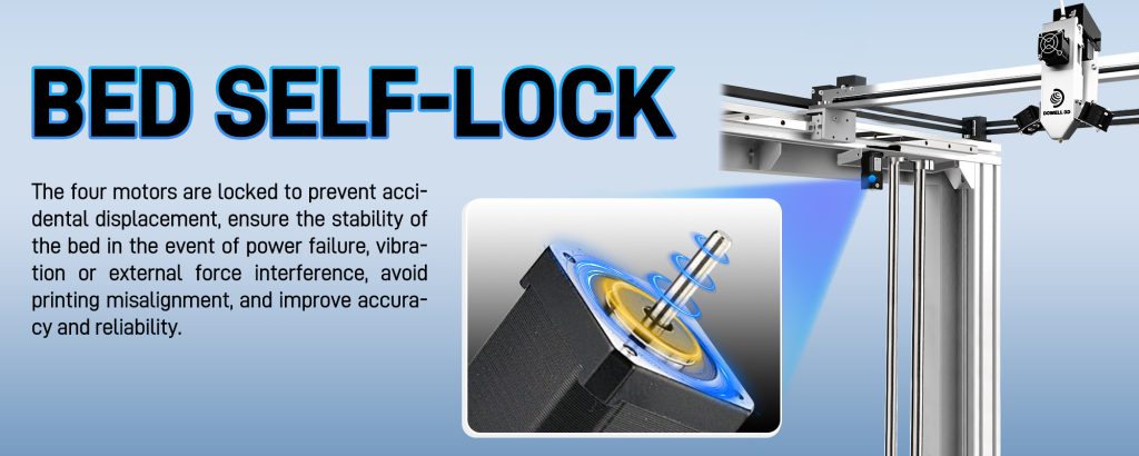 3D-принтер с автоматической блокировкой платформы