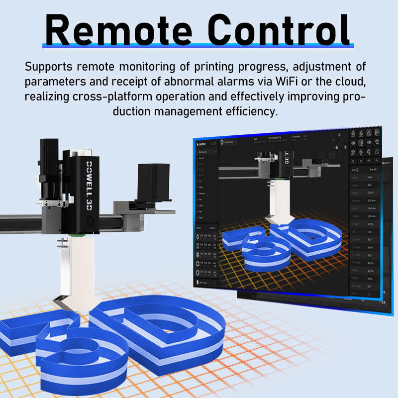 Эффективный 3D-принтер DOWELL с автоматической подачей гранул, крупномасштабные прототипы, 3D-принтер со скоростью печати 300 мм/с и системой водяного охлаждения - Luoyang Dowell Electronics Technology Co, Ltd