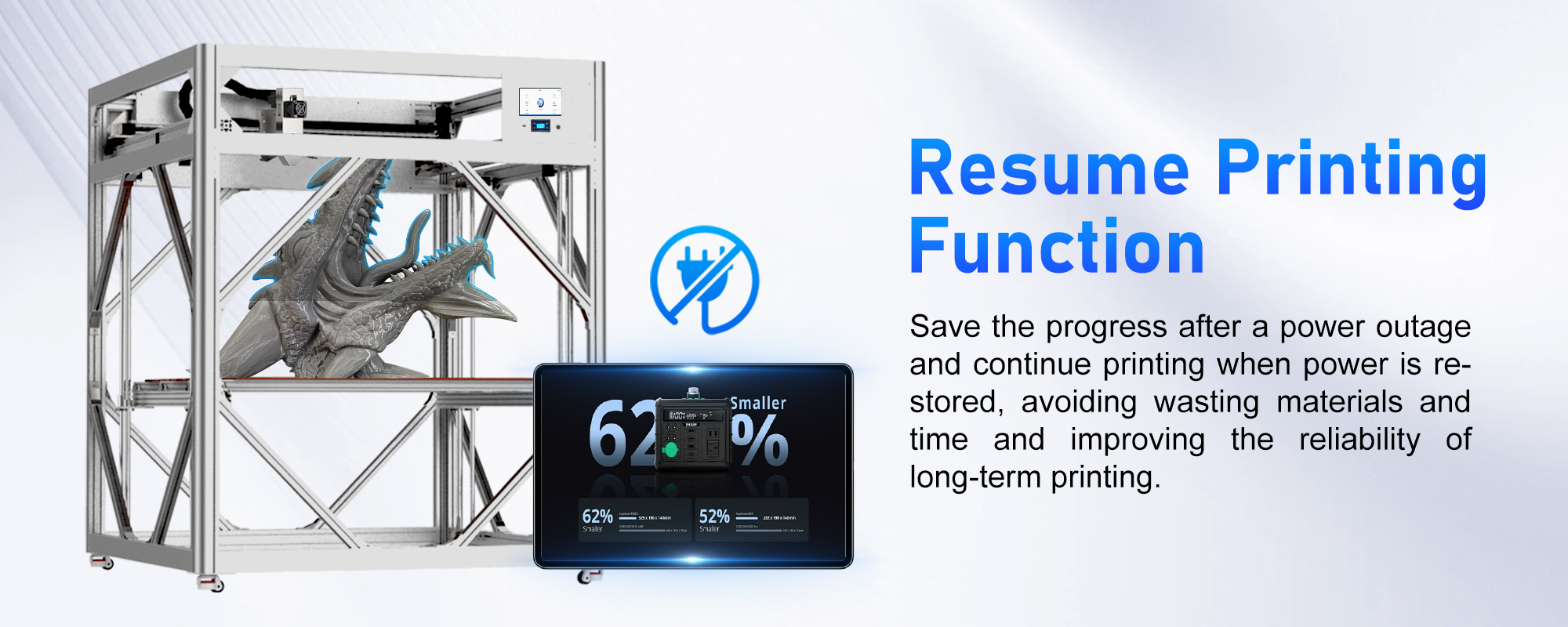 Широкоформатный FDM 3D-принтер большого размера