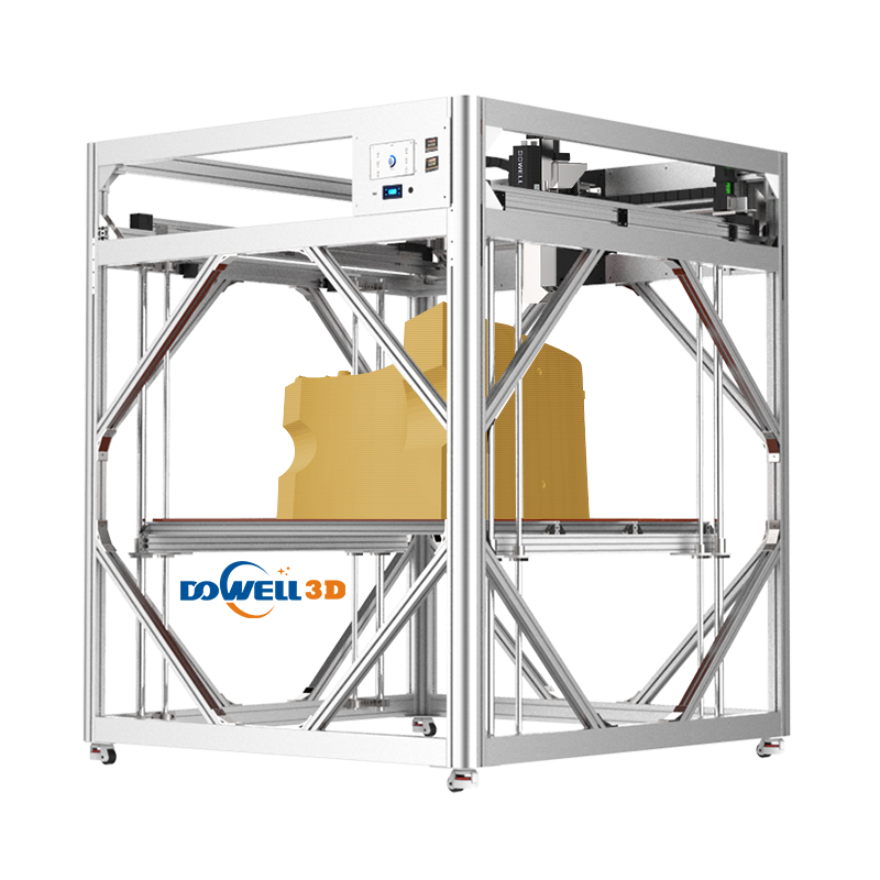 Недорогой 3D-принтер с автоматической подачей гранул. Быстрая высокотемпературная печать пластиковыми частицами. Поддержка удаленного управления.