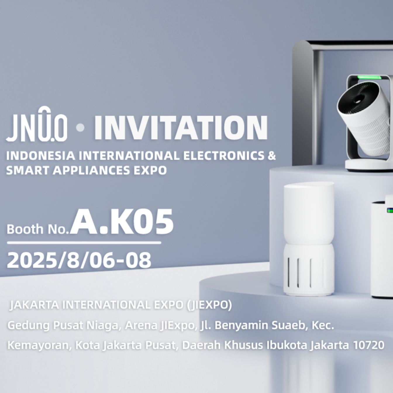 Компания JingNuo участвует в Международной выставке электроники и умных бытовых приборов Индонезии!