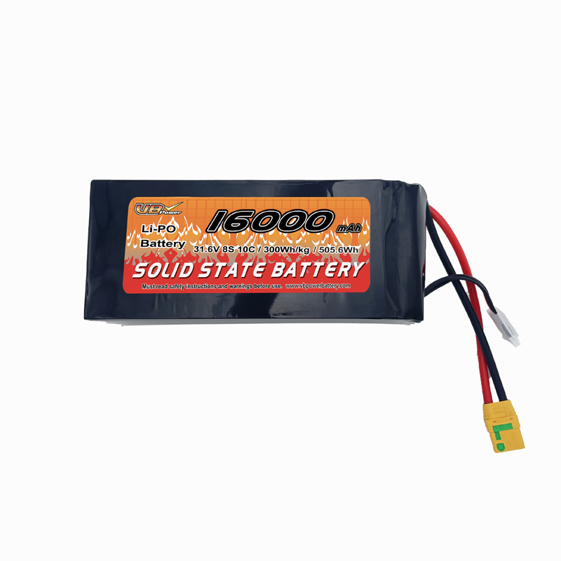 VBpower Высокоэнергетический Твердотельный Аккумулятор 8S 16000mAh 31.6V Литий-полимерный твердотельный аккумулятор для дронов, БПЛА, электрических самолетов вертикального взлета и посадки (eVTOL), роботов AGV