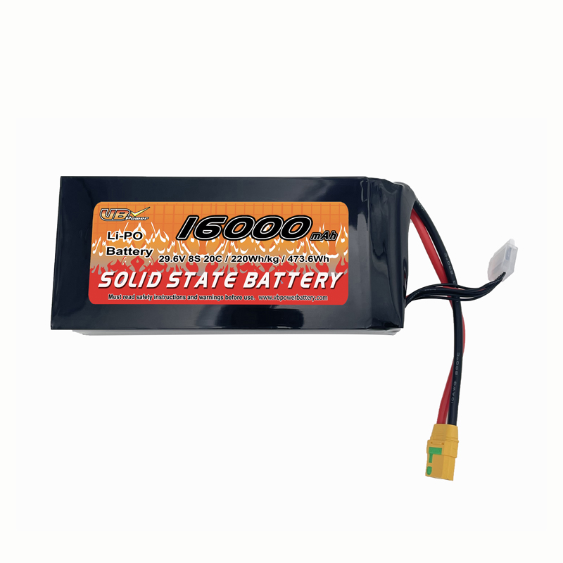 VBpower Твердотельный аккумулятор премиум-класса 8S 16000mAh 29.6V Li-Po | Максимальная мощность для профессиональной техники