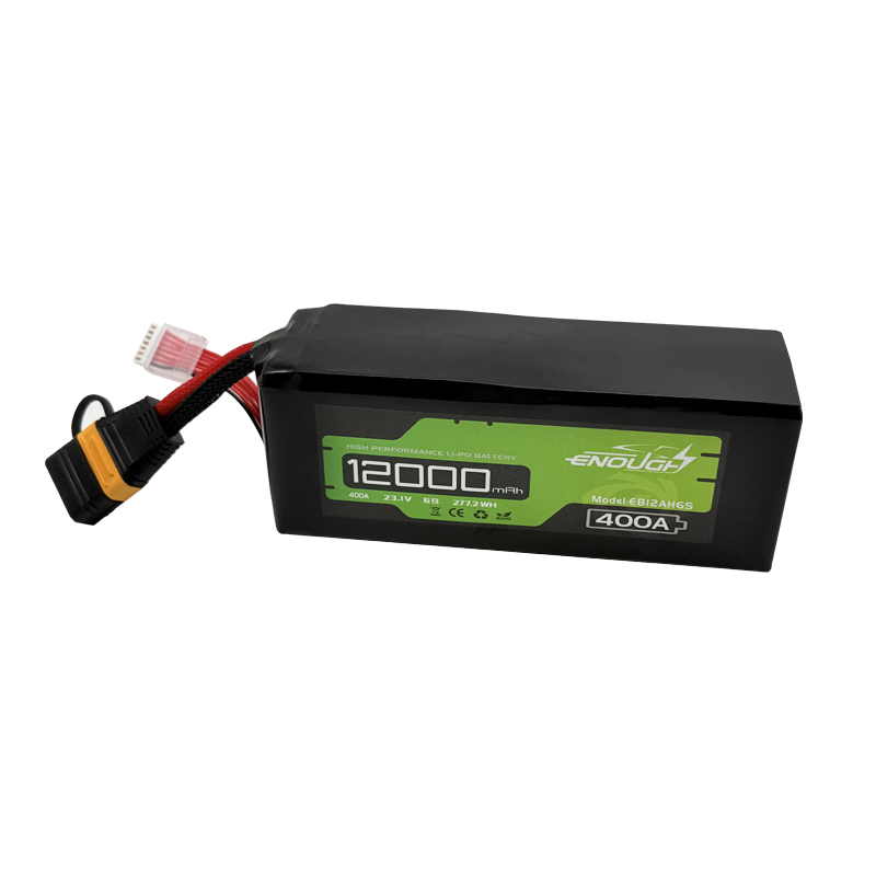 VBpower 12000 мАч 6S1P 23.1 В LiPo батарея с током 400 А для беспилотных летательных аппаратов (дронов), размер 59×70×180 мм.