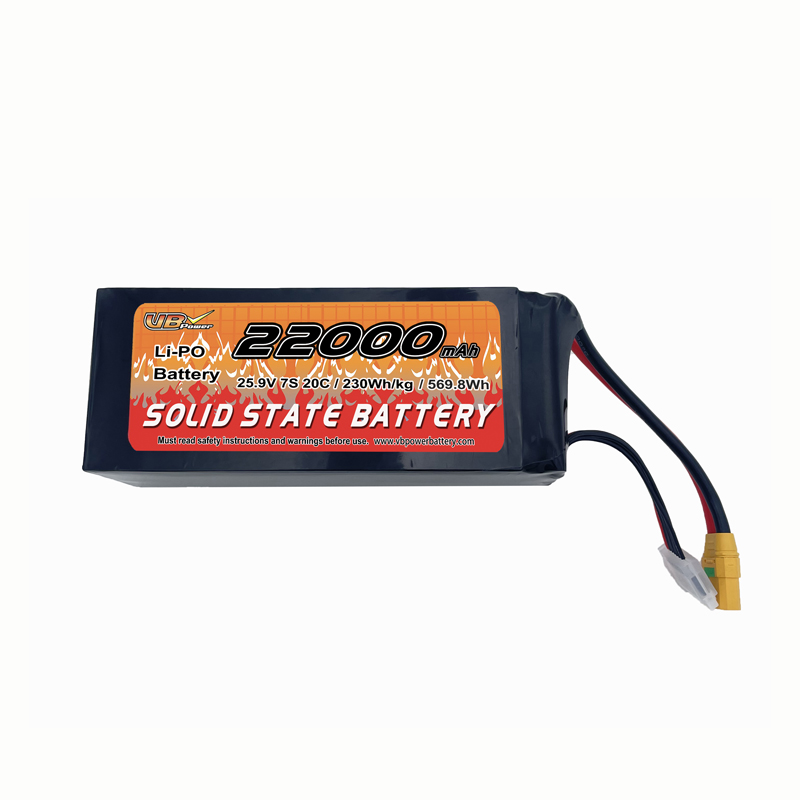 VBpower Твердотельный аккумулятор сверхвысокой емкости 7S 22000mAh 25.9V Li-Po | Профессиональное решение для продолжительных миссий
