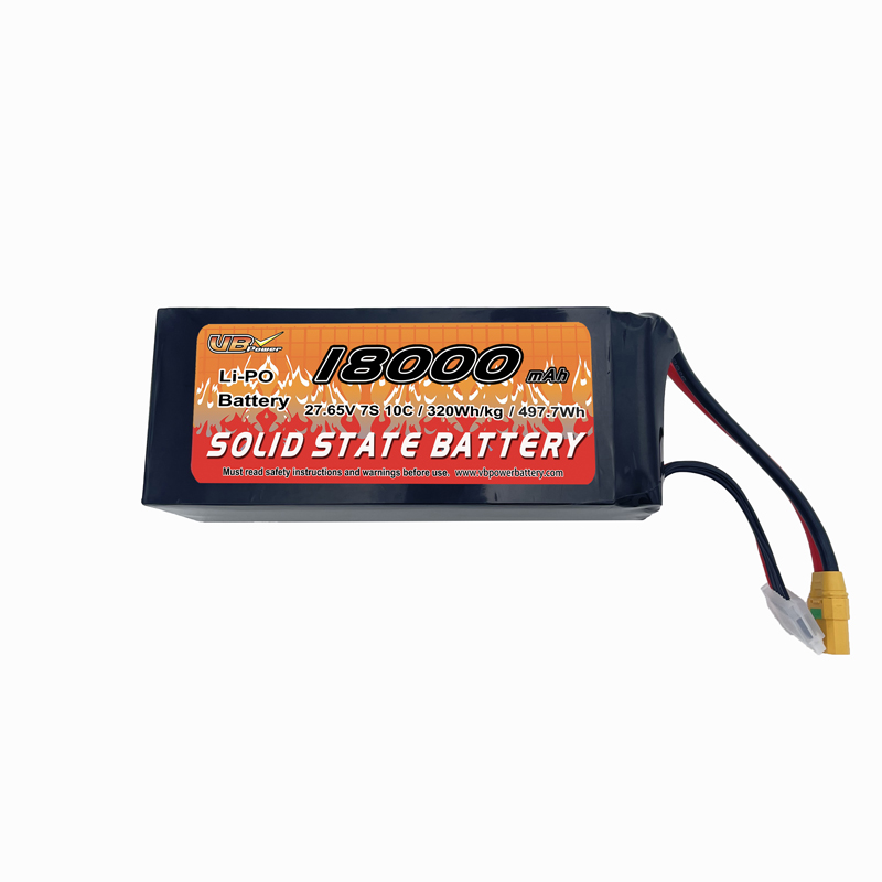 VBpower Высокоэнергетический Твердотельный Аккумулятор 7S 18000mAh 27.65V Литий-полимерный твердотельный аккумулятор для дронов, БПЛА, электрических самолетов вертикального взлета и посадки (eVTOL), роботов AGV