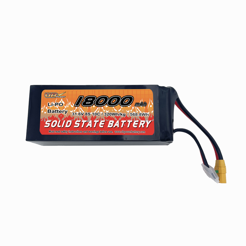 VBpower Высокоэнергетический Твердотельный Аккумулятор 8S 18000mAh 31.6V Литий-полимерный твердотельный аккумулятор для дронов, БПЛА, электрических самолетов вертикального взлета и посадки (eVTOL), роботов AGV