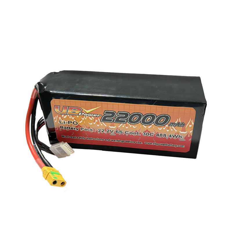 VBpower 6S 22.2В 22000мА·ч 30C LiPO аккумуляторная батарея с разъемом XT90