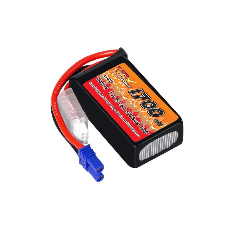 VBpower LiPO аккумулятор 2S 1700мАч 50C с разъёмом EC2 для Losi Mini-B