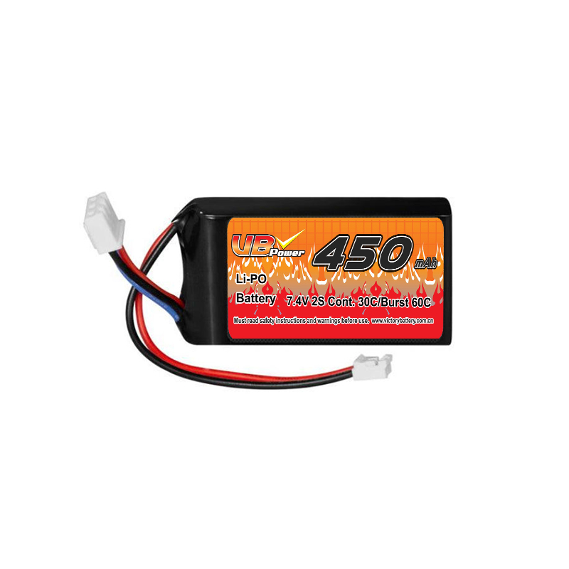 VBpower 2S 450мА·ч 30C аккумулятор LiPO для Axial SCX24 (апгрейд)