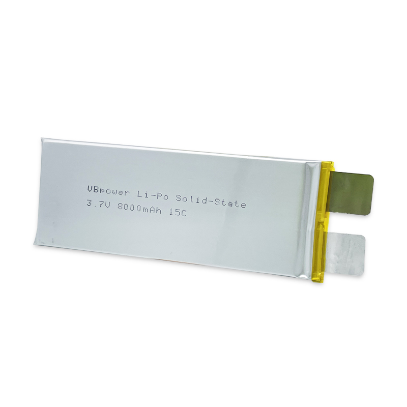 VBpower Высокоэнергоемкая твердотельная литий-полимерная батарея Отдельный элемент 3.7 В 8000 мА·ч 15C
