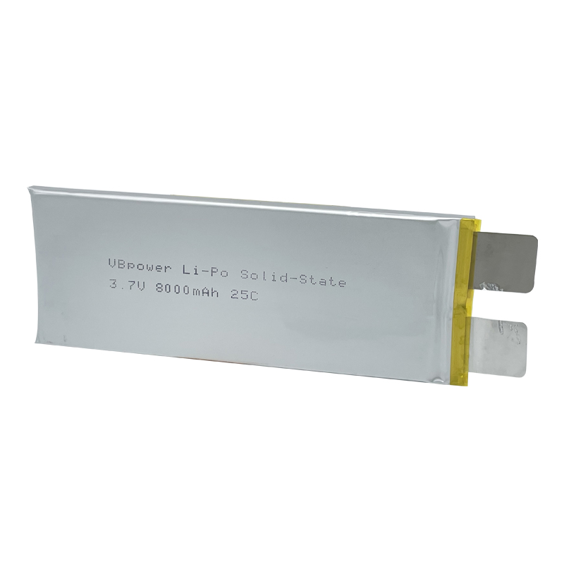 VBpower Высокоэнергоемкая твердотельная литий-полимерная батарея Отдельный элемент 3.7 В 8000 мА·ч 25C